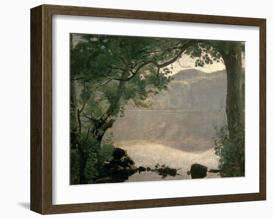 Lake Nemi, 1843-Jean-Baptiste-Camille Corot-Framed Giclee Print