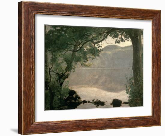 Lake Nemi, 1843-Jean-Baptiste-Camille Corot-Framed Giclee Print