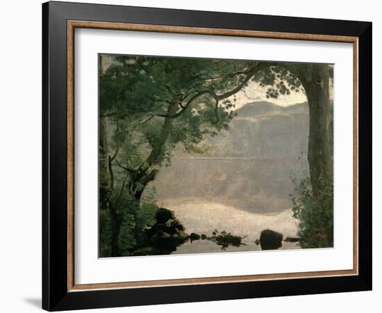 Lake Nemi, 1843-Jean-Baptiste-Camille Corot-Framed Giclee Print