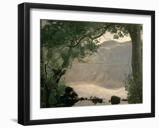 Lake Nemi, 1843-Jean-Baptiste-Camille Corot-Framed Giclee Print