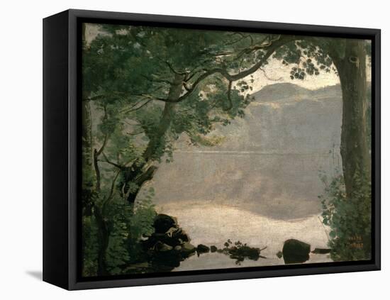 Lake Nemi, 1843-Jean-Baptiste-Camille Corot-Framed Premier Image Canvas