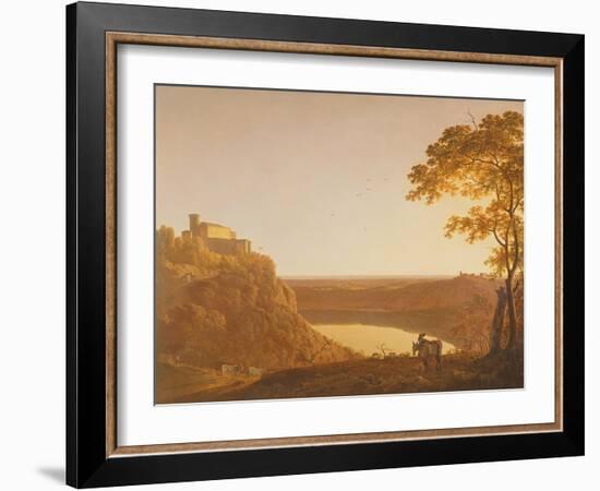 Lake Nemi at Sunset, C.1790-Joseph Wright of Derby-Framed Giclee Print