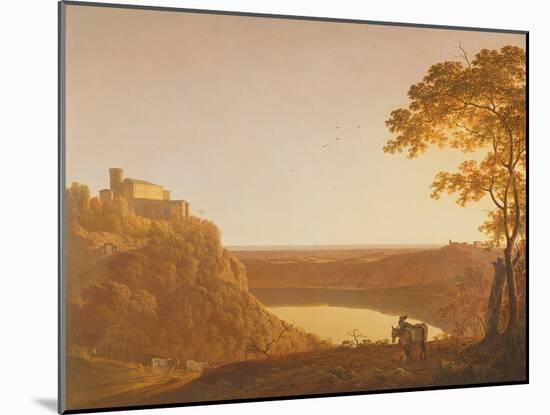 Lake Nemi at Sunset, C.1790-Joseph Wright of Derby-Mounted Giclee Print