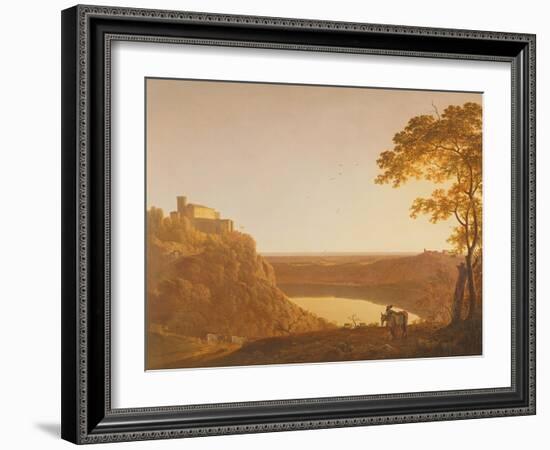 Lake Nemi at Sunset, C.1790-Joseph Wright of Derby-Framed Giclee Print