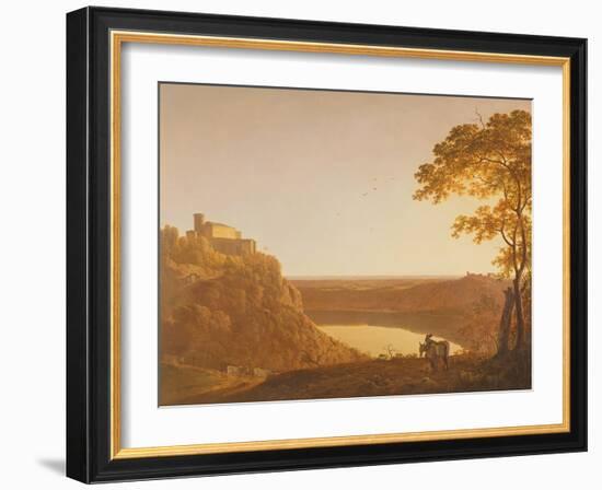 Lake Nemi at Sunset, C.1790-Joseph Wright of Derby-Framed Giclee Print