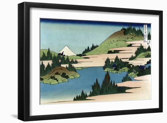 Lake of Hakone in Sagami Province-Katsushika Hokusai-Framed Art Print