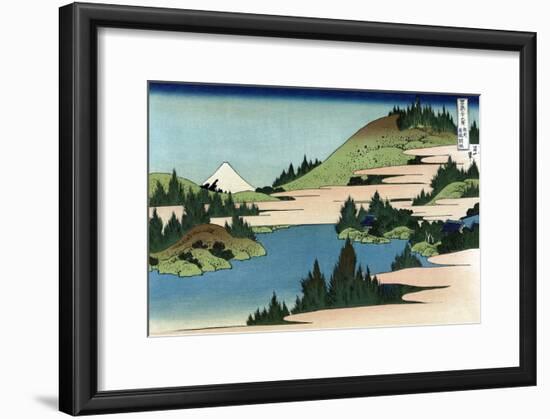 Lake of Hakone in Sagami Province-Katsushika Hokusai-Framed Art Print