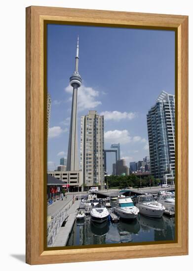 Lake Ontario City Skyline View from Marina, Toronto, Ontario, Canada-Cindy Miller Hopkins-Framed Premier Image Canvas