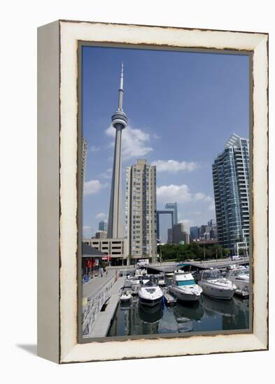 Lake Ontario City Skyline View from Marina, Toronto, Ontario, Canada-Cindy Miller Hopkins-Framed Premier Image Canvas