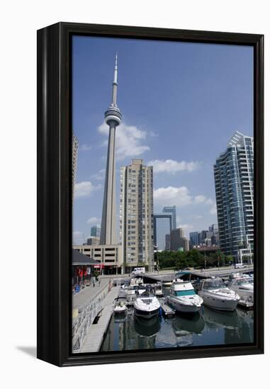 Lake Ontario City Skyline View from Marina, Toronto, Ontario, Canada-Cindy Miller Hopkins-Framed Premier Image Canvas