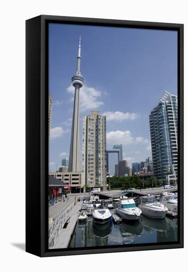 Lake Ontario City Skyline View from Marina, Toronto, Ontario, Canada-Cindy Miller Hopkins-Framed Premier Image Canvas