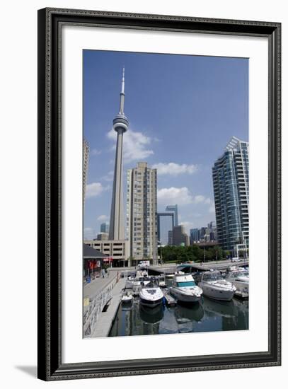 Lake Ontario City Skyline View from Marina, Toronto, Ontario, Canada-Cindy Miller Hopkins-Framed Photographic Print