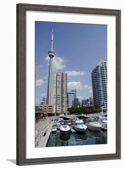 Lake Ontario City Skyline View from Marina, Toronto, Ontario, Canada-Cindy Miller Hopkins-Framed Photographic Print