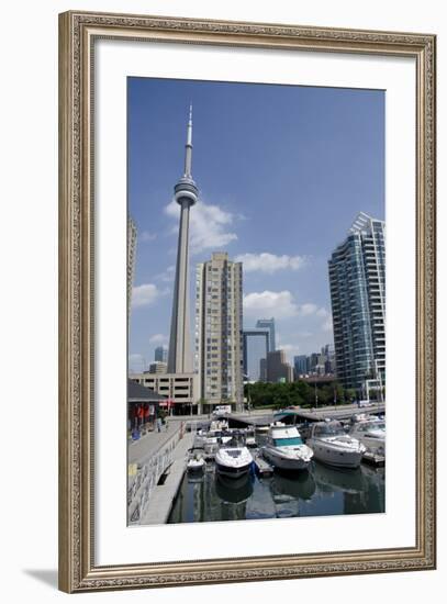 Lake Ontario City Skyline View from Marina, Toronto, Ontario, Canada-Cindy Miller Hopkins-Framed Photographic Print