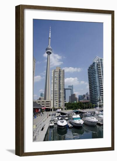 Lake Ontario City Skyline View from Marina, Toronto, Ontario, Canada-Cindy Miller Hopkins-Framed Photographic Print