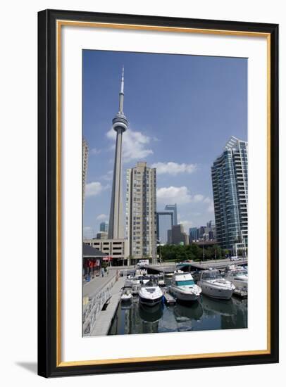 Lake Ontario City Skyline View from Marina, Toronto, Ontario, Canada-Cindy Miller Hopkins-Framed Photographic Print