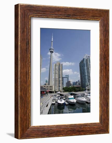 Lake Ontario City Skyline View from Marina, Toronto, Ontario, Canada-Cindy Miller Hopkins-Framed Photographic Print