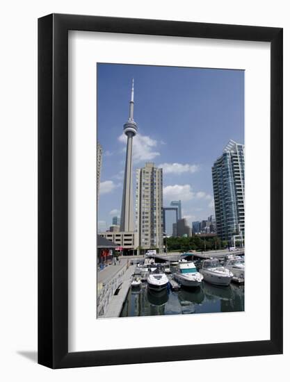 Lake Ontario City Skyline View from Marina, Toronto, Ontario, Canada-Cindy Miller Hopkins-Framed Photographic Print