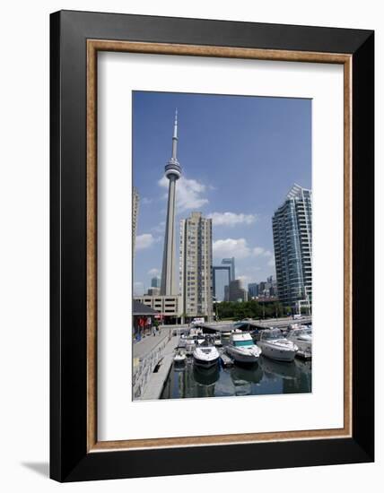 Lake Ontario City Skyline View from Marina, Toronto, Ontario, Canada-Cindy Miller Hopkins-Framed Photographic Print