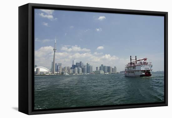 Lake Ontario Skyline, Sightseeing Paddlewheel Boat, Toronto, Ontario, Canada-Cindy Miller Hopkins-Framed Premier Image Canvas