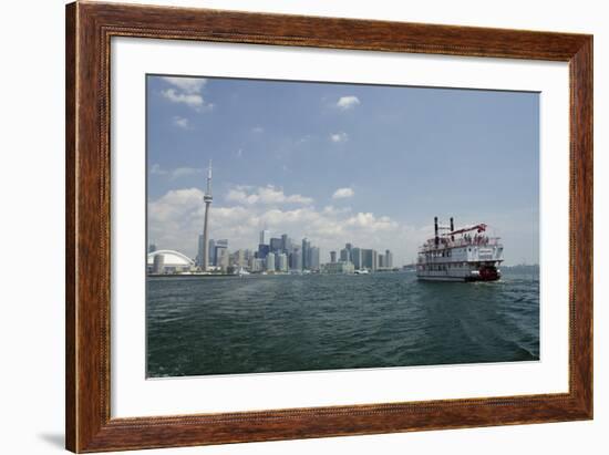 Lake Ontario Skyline, Sightseeing Paddlewheel Boat, Toronto, Ontario, Canada-Cindy Miller Hopkins-Framed Photographic Print