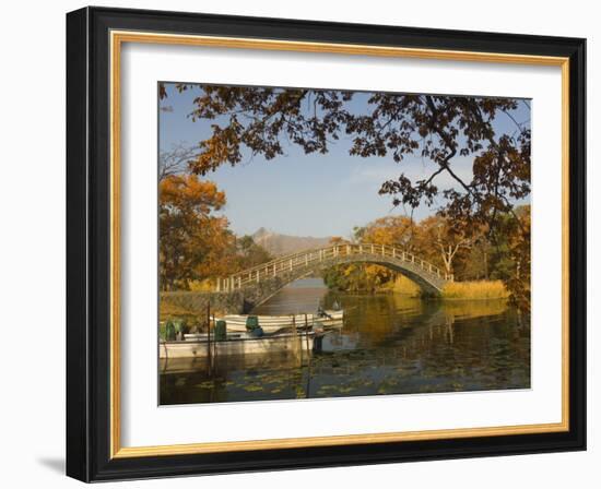 Lake Onuma and Mount Komaga-Dake, Onuma Quasi-National Park, Hokkaido, Japan-Schlenker Jochen-Framed Photographic Print