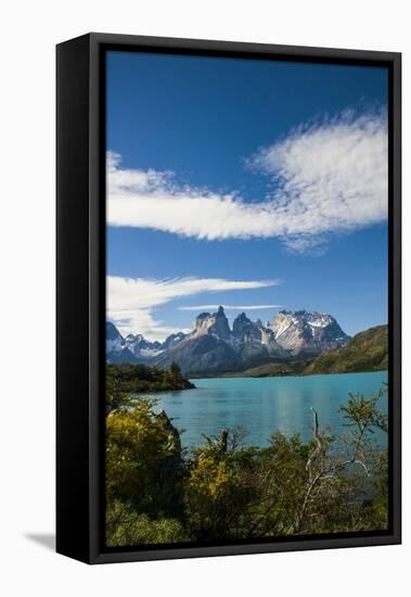 Lake Pehoe in the Torres Del Paine National Park, Patagonia, Chile, South America-Michael Runkel-Framed Premier Image Canvas