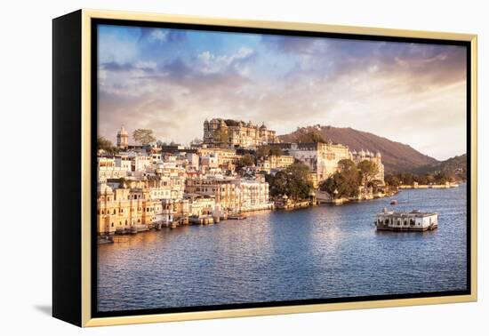 Lake Pichola and City Palace in India-Marina Pissarova-Framed Premier Image Canvas