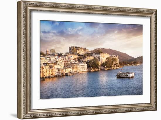 Lake Pichola and City Palace in India-Marina Pissarova-Framed Photographic Print