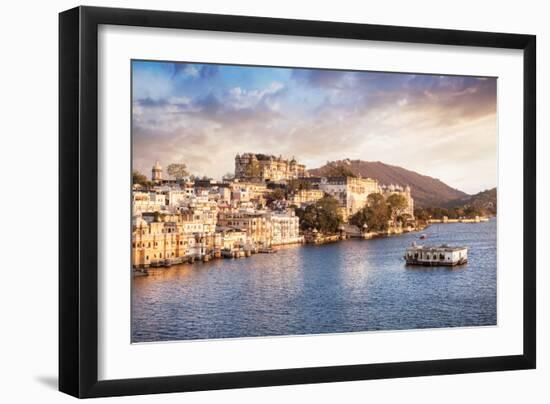 Lake Pichola and City Palace in India-Marina Pissarova-Framed Photographic Print