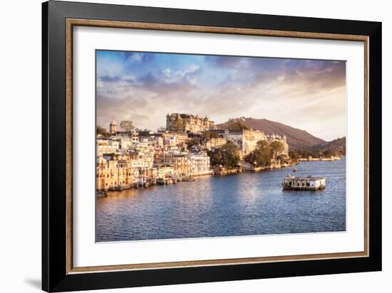 Lake Pichola and City Palace in India-Marina Pissarova-Framed Photographic Print