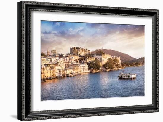 Lake Pichola and City Palace in India-Marina Pissarova-Framed Photographic Print