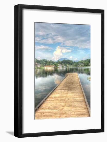 Lake Pier Vertical-Robert Goldwitz-Framed Premium Giclee Print