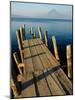 Lake Pier with San Pedro Volcano in Distance, Lake Atitlan, Western Highlands, Guatemala-Cindy Miller Hopkins-Mounted Photographic Print