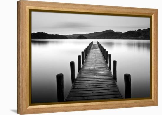 Lake Pier-null-Framed Premier Image Canvas