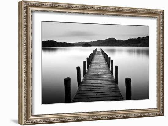 Lake Pier--Framed Photographic Print