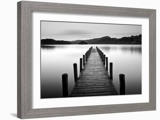 Lake Pier--Framed Photographic Print