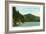 Lake Placid, New York - View of Whiteface Mountain from Moose Island-Lantern Press-Framed Art Print