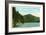 Lake Placid, New York - View of Whiteface Mountain from Moose Island-Lantern Press-Framed Art Print