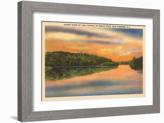 Lake Portman, Anderson, South Carolina-null-Framed Art Print