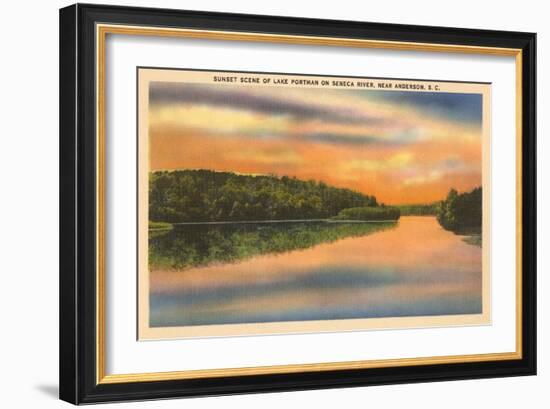 Lake Portman, Anderson, South Carolina-null-Framed Art Print