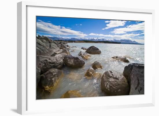 Lake Pukaki and Snow Capped Mountains-Matthew Williams-Ellis-Framed Photographic Print