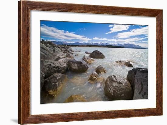 Lake Pukaki and Snow Capped Mountains-Matthew Williams-Ellis-Framed Photographic Print