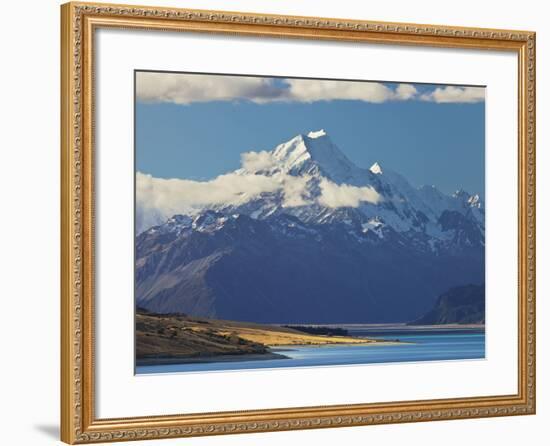 Lake Pukaki, Aoraki, Mount Cook National Park, Canterbury, South Island, New Zealand-Rainer Mirau-Framed Photographic Print