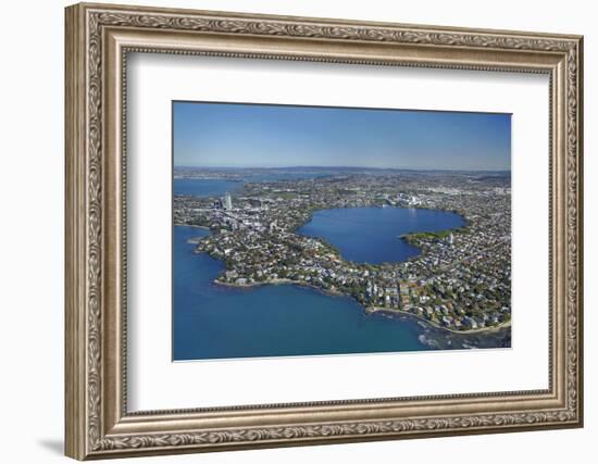 Lake Pupuke, Takapuna, Auckland, North Island, New Zealand-David Wall-Framed Photographic Print