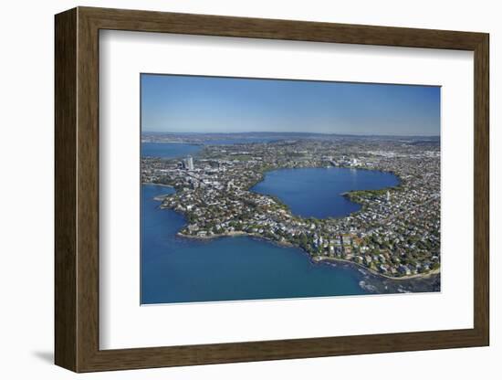 Lake Pupuke, Takapuna, Auckland, North Island, New Zealand-David Wall-Framed Photographic Print