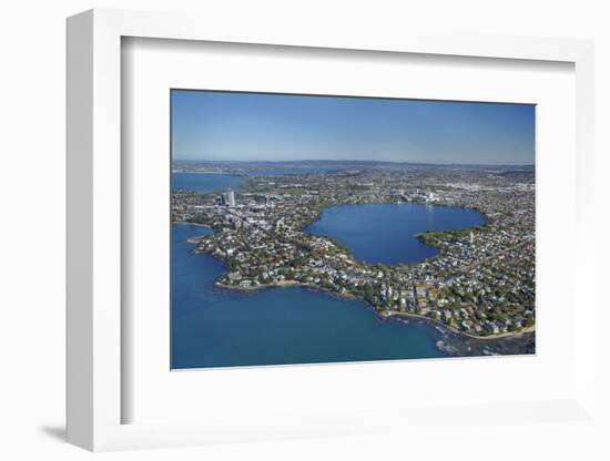 Lake Pupuke, Takapuna, Auckland, North Island, New Zealand-David Wall-Framed Photographic Print