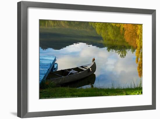 Lake Reflection-Sally Linden-Framed Art Print