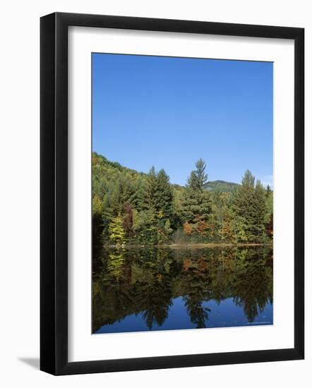 Lake Reflections, Near Jackson, New Hampshire, New England, USA-Fraser Hall-Framed Photographic Print