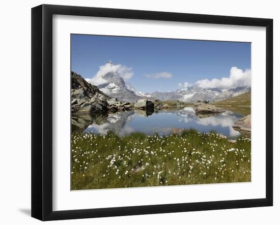 Lake Riffelsee and the Matterhorn, Zermatt, Valais, Swiss Alps, Switzerland, Europe-Hans Peter Merten-Framed Photographic Print